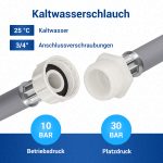 Zulaufschlauchverlängerung 1,5m 25°C Kaltwasser für Waschmaschine Geschirrspüler – Bild 4