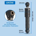 Stoßdämpfer wie Bosch 00742719 mit 8 mm / 14 mm Bohrung für Waschmaschine