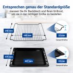 Backblech und Rost Set wie Whirlpool 481010539879 481245819334 für Backofen – Bild 2