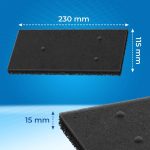 Schaumfilter 2Stk kompatibel mit Whirlpool 481010716911 230x115mm für Trockner