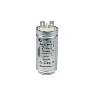Kondensator AEG 125002081/3 2,00µF 425/475V mit Steckfahnen für Trockner