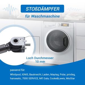 Stoßdämpfer wie Bauknecht 481252918063 mit 10mm Bohrung für Waschmaschine