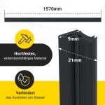 Türdichtung wie Electrolux 117126545/5 dreiseitig 1570mm oben für Geschirrspüler