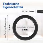 Dichtring wie Saeco 12001613 Gummi 10mmØ für Ventilkörper in Kaffeemaschine