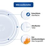 Drehteller wie Whirlpool 481946678348 Glasteller 360mmØ für Mikrowelle