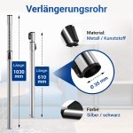 Teleskoprohr passend wie Miele 10615280 35mm Rohr-Ø Einrastsystem für Staubsauger – Bild 6