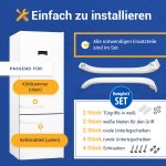 Türgriffsatz wie Bosch 00369542 aus Kunststoff mit Montagezubehör für Kühlschrank