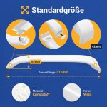 Türgriffsatz wie Bosch 00369542 aus Kunststoff mit Montagezubehör für Kühlschrank