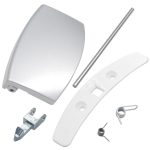 Türgriff AEG 405508555/1 Set silber mit Schließnase für Waschmaschine
