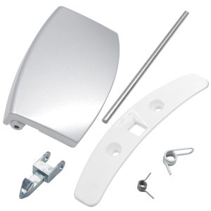 Türgriff AEG 405508555/1 Set silber mit Schließnase für Waschmaschine