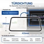 Türdichtung wie Electrolux 14004354302/8 Befestigung mit 4 Haken für Backofen – Bild 2