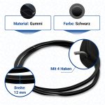 Türdichtung wie Electrolux 14004354302/8 Befestigung mit 4 Haken für Backofen – Bild 3