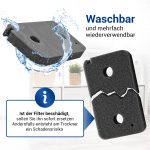 Schaumfilter 5 Stück passend wie Miele 9499230 220x130mm für Trockner – Bild 2