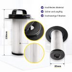HEPA-Filterzylinder 2 Stück wie Philips 432200524860 für Staubsauger