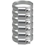 Schlauchschelle 6Stk Klemme 25-40mmØ Chromstahl W2 für Waschmaschine