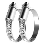Schlauchschellen Set 2x 32-50mmØ Bandbreite 9 mm für Kühlschränk Trockner