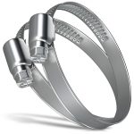 Schlauchschellen Set 2x 50-70mmØ 9mm aus Chromstahl für Waschtrockner