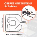 Heizelement oben kompatibel mit Siemens 00471375 Heizung für Backofen