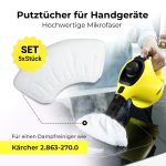 Reinigungstücher 5 Stück passend wie Kärcher 2.863-270.0 für Dampfreiniger