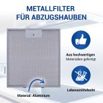 Metallfettfilter wie AEG 4055250429 305x267mm für Dunstabzugshaube – Bild 3
