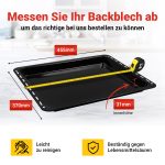 Backblech passend wie Bosch 00666902 455x370x31mm emailliert für Backofen