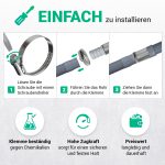 Schlauchschellen Set 2x 32-50mmØ Bandbreite 9 mm für Kühlschränk Trockner