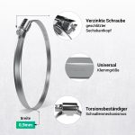 Schlauchschelle 140-160mmØ W2 Rohrschelle für 150er Abluftschlauch – Bild 3