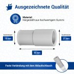 Adapter Schlauchverbinder universal Ø21mm auf Ø19mm für Waschmaschine