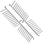 Klappstachelreihe Bosch 00443403 2 Stk Unterkorb für Geschirrspüler