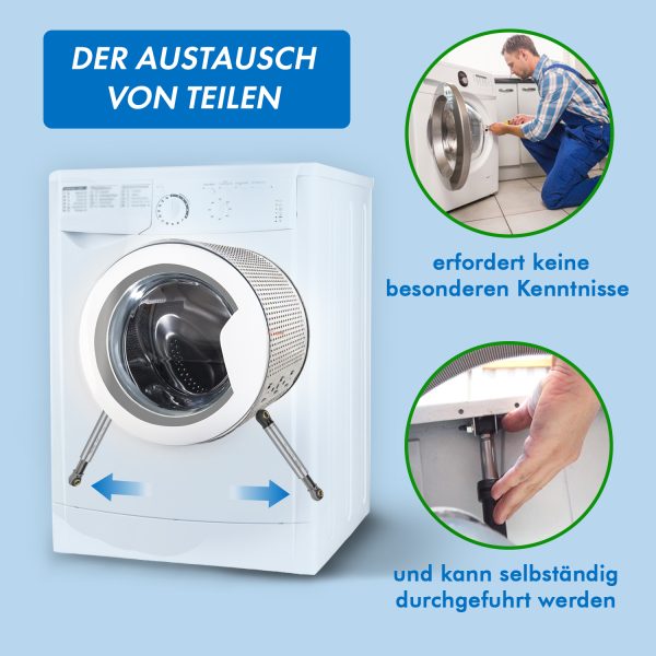 Stoßdämpfer 2 Stück wie Bosch Miele 4500826 120N für Waschmaschine Trockner