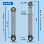 Stoßdämpfer 2 Stück passend wie Miele 4500826 120N für Waschmaschine – Bild 6