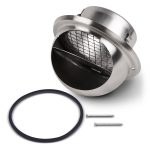 Außenhaube 100erR mit Rückstauklappe und Insektendraht für Ablufttrockner