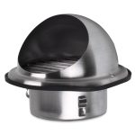 Außenhaube 100erR aus gebürstetem Edelstahl für Abzugshaube Ablufttrockner