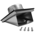 Außenhaube 125erR Edelstahl mit Rund-Anschlusssystem für Dunstabzugshaube