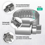 Schlauchschelle Set 10x Klemme 10-16mmØ W2 Chromstahl für Waschmaschine