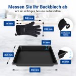 Set Backblech Gorenje 274663 mit 2 Silikon Ofenhandschuhe für Backofen