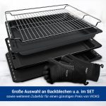 Set Backblech Gorenje 274663 mit 2 Silikon Ofenhandschuhe für Backofen