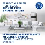 Kohlefilter wie AEG 9029800480 MCFE04 264x235mm für Dunstabzugshaube