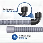 Ablaufschlauch AEG 140003571019 gewinkelt/gerade 31/21mmØ 2,25 m für Geschirrspüler – Bild 4