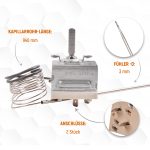 Thermostat wie Amica 8032828 EGO 55.17069.140 299°C für Backofen Herd