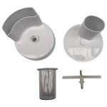 Durchlaufschnitzlergehäuse Bosch 00653294 mit Mitnehmer für Küchenmaschine