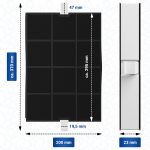Kohlefilter passend wie Balay 00351210 370x210mm für Dunstabzugshaube – Bild 2