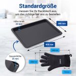 Backblech wie AEG 387885520/8 466 x 385 x 25 mm mit 2 Ofenhandschuhen