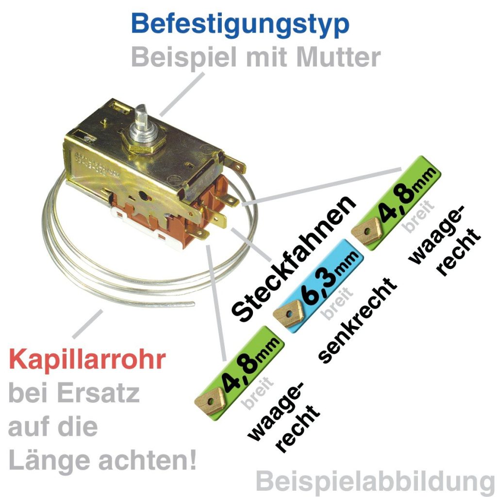 Kühlschrank Thermostat EasyPART Kompatibel/Ersatz Für RANCO K57L5807001 Thermostat Automatischer Kapillarrohr Electrolux Kühlschrank Ersatzteile
