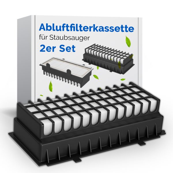 Abluftfilter Set 2x wie Bosch 00577281 Filterkassette für Staubsauger