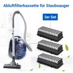 Hepa-Filter Set 3x Abluftfilter wie Bosch 00577281 für Staubsauger