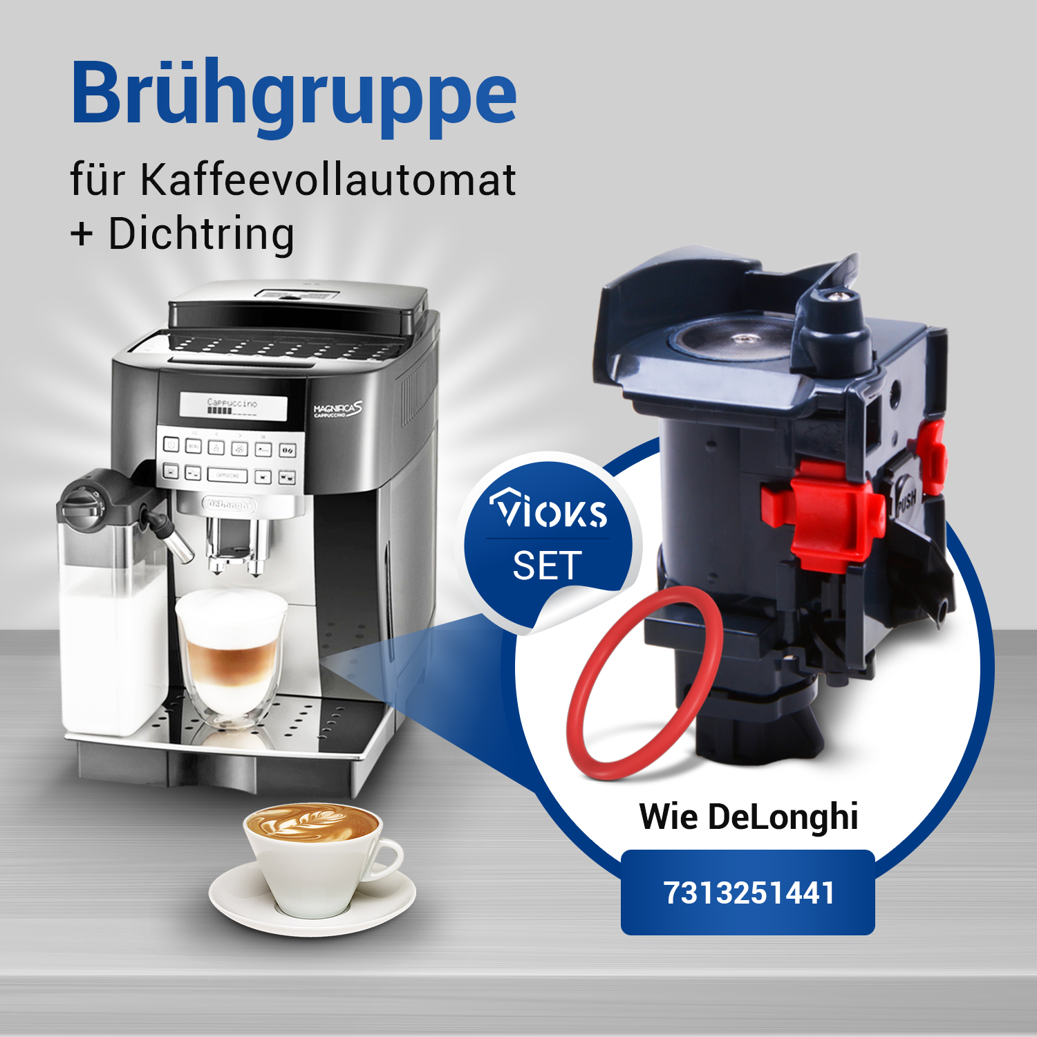 Brühgruppe wie DeLonghi 7313251441 für Kaffeevollautomat kaufen