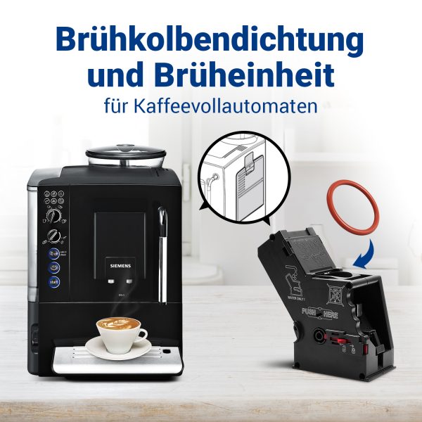 Brühgruppe + Dichtung Set wie Siemens 11014117 00625379 für Kaffeemaschine