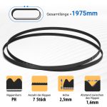 Keilrippenriemen 1975PH7 wie AEG 1258288107 Antriebsriemen für Trockner – Bild 5