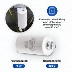 Kondensator 9,00µF 450V mit Steckfahnen und Befestigungsschraube CBB60 – Bild 4